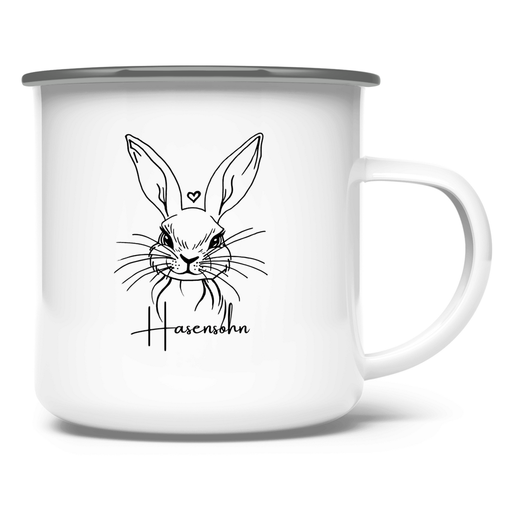 Emaille Tasse H**ensohn!