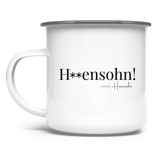 Emaille Tasse H**ensohn!