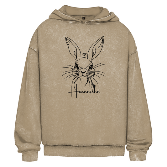 Oversize Washed Hoodie - Hasensohn